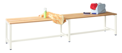 PAVOY Umkleidebank Basis mit Holzleisten