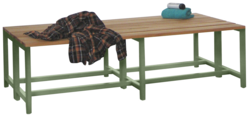 PAVOY Umkleidebank Basis mit Holzleisten