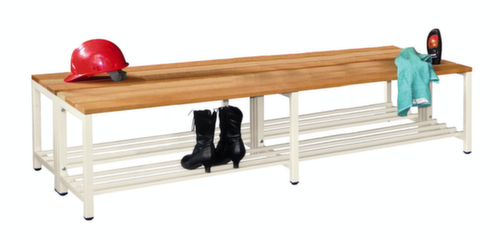 PAVOY Umkleidebank Basis mit Holzleisten