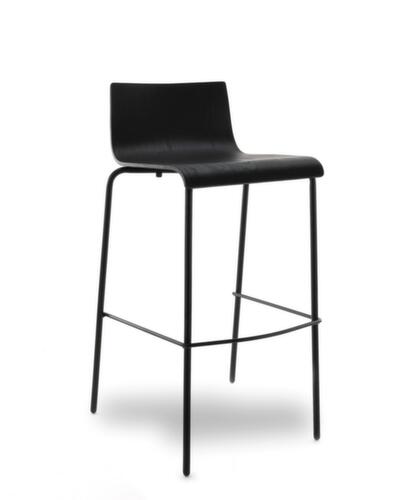 Barhocker SIT-ON BB-5 mit niedriger Rückenlehne, Sitz schwarz