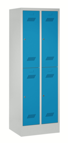 PAVOY Doppelstöckiger Garderobenschrank Basis mit 2x2 Abteilen, Abteilbreite 300 mm
