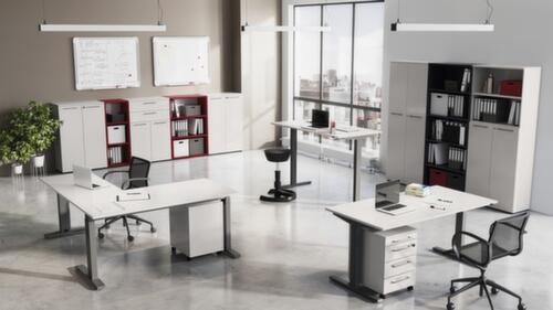 Rollcontainer GW-AGENDA, 4 Schublade(n), graphit/Grandson-Eiche/Grandson-Eiche