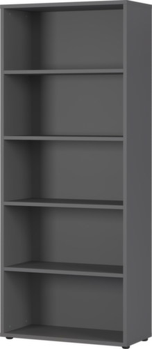 Büroregal GW-AGENDA, Breite 800 mm, 5 OH, graphit