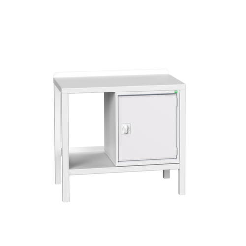 bott Werkbank verso, 1 Schrank, 1 Ablageboden, RAL7035 Lichtgrau/RAL7035 Lichtgrau