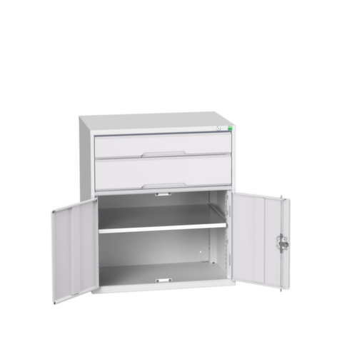 bott Schubladenschrank verso mit Flügeltür, 2 Schublade(n), RAL7035 Lichtgrau/RAL7035 Lichtgrau