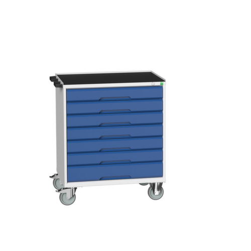 bott Werkzeugwagen verso, 7 Schubladen, RAL7035 Lichtgrau/RAL5010 Enzianblau
