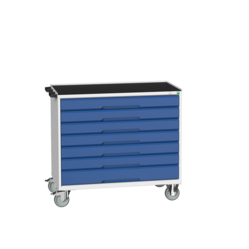 bott Werkzeugwagen verso, 7 Schubladen, RAL7035 Lichtgrau/RAL5010 Enzianblau