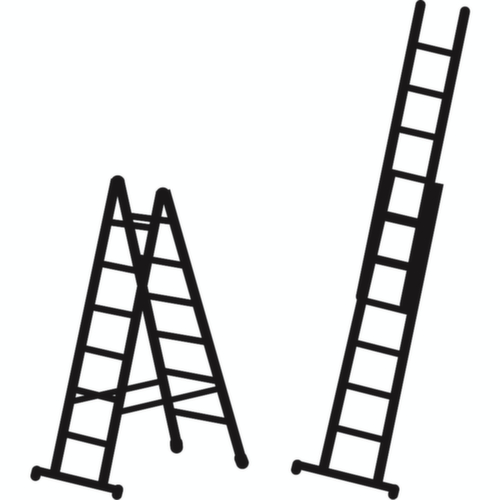 ZARGES 2-teilige Mehrzweck-Kombileiter Combimaster Plus X
