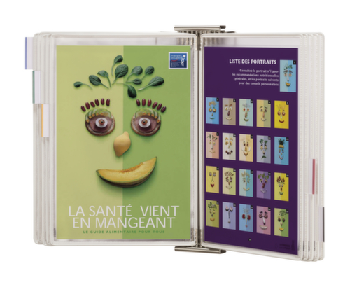 tarifold Antibakterielles Sichttafel-System STERIFOLD, mit 10 Sichttafeln in DIN A4
