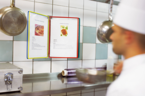 tarifold Sichttafelsystem zur Wandmontage, mit 5 Sichttafeln in DIN A4