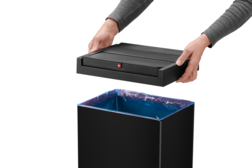 Hailo Abfallbehälter Big-Box Swing XL mit selbstschließendem Schwingdeckel, 52 l, schwarz