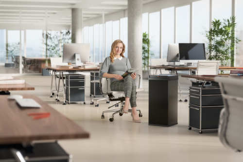 Hailo Abfallbehälter Big-Box Swing XL mit selbstschließendem Schwingdeckel, 52 l, schwarz