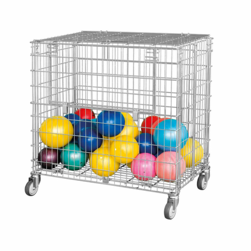 Faltbarer Ballwagen mit seitlicher Ladeklappe, Traglast 150 kg