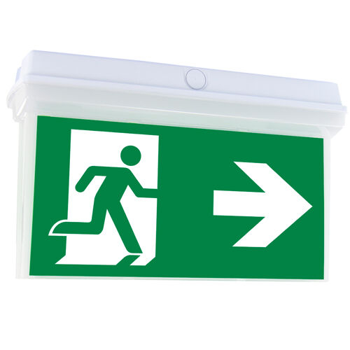 B-Safety LED-Rettungszeichenleuchte V-LUX TOP, Befestigung Zur Deckenmontage, Hinweisschilder zum Stecken