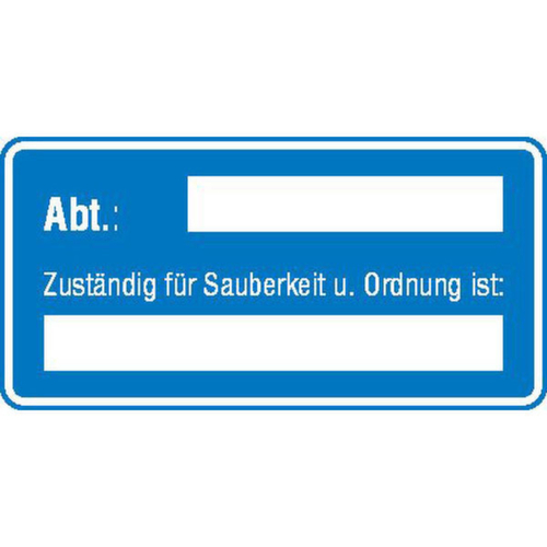 Aushang SafetyMarking® für Betrieb, "Zuständig für Sauberkeit und Ordnung"