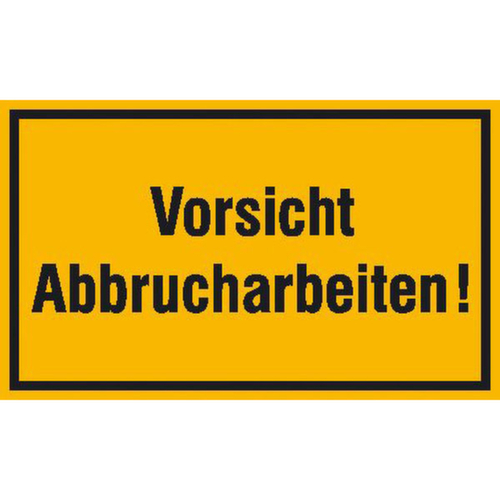 Hinweisschild SafetyMarking® für Baustellen, "Vorsicht Abbrucharbeiten!"