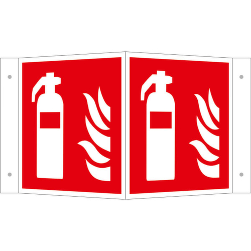 Brandschutzschild SafetyMarking® PLUS, Winkelschild, langnachleuchtend und tagesfluoreszierend