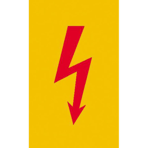 Warnschild SafetyMarking® Spannungszeichen (roter Blitz)
