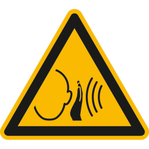 Warnschild SafetyMarking® vor unvermittelt auftretendem Geräusch