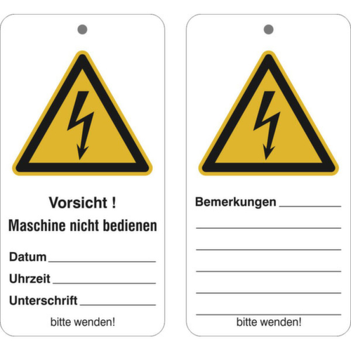 Wartungsanhänger SafetyMarking® mit Sicherheitszeichen