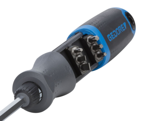 GEDORE 2169-012 Magazin-Schraubendreher mit Knarrenfunktion