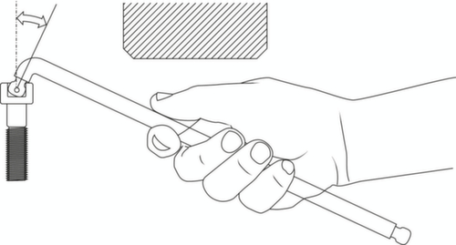 GEDORE 42 DKEL 2,5 Winkelschraubendreher XL Doppelkugelkopf Innen-6-kant 2,5 mm