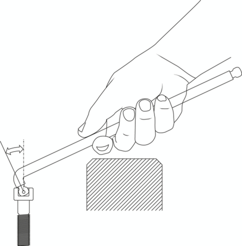 GEDORE 42 DKEL 2,5 Winkelschraubendreher XL Doppelkugelkopf Innen-6-kant 2,5 mm