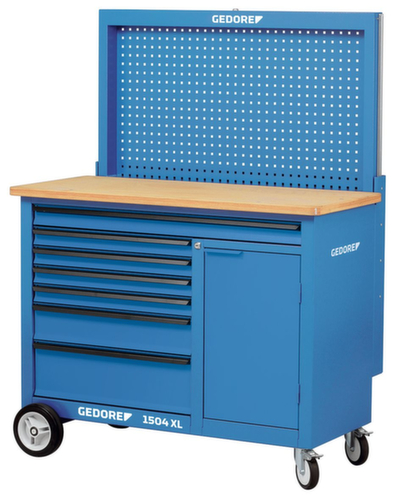 GEDORE 1504 XL Rollwerkbank 1,25 m breit mit 7 Schubladen