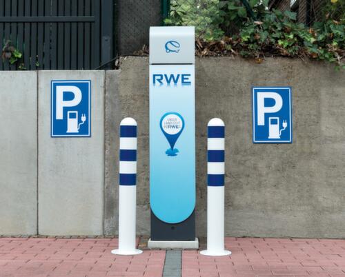 Moravia Schutzpoller CITY für Ladesäule, Höhe 800 mm, Zum Aufdübeln mit Bodenplatte