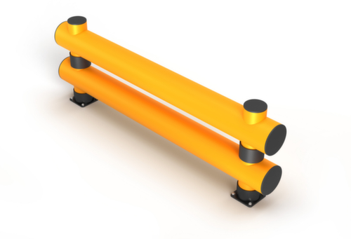 a.m.p.e.r.e. Rammschutz-Barriere Rack Mammut®, Doppelplanke, Länge 2000 mm