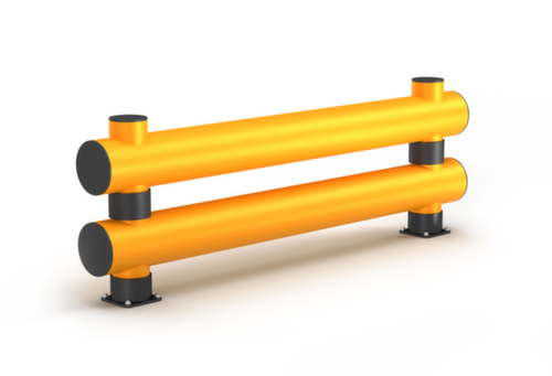 a.m.p.e.r.e. Rammschutz-Barriere Rack Mammut®, Doppelplanke, Länge 2000 mm