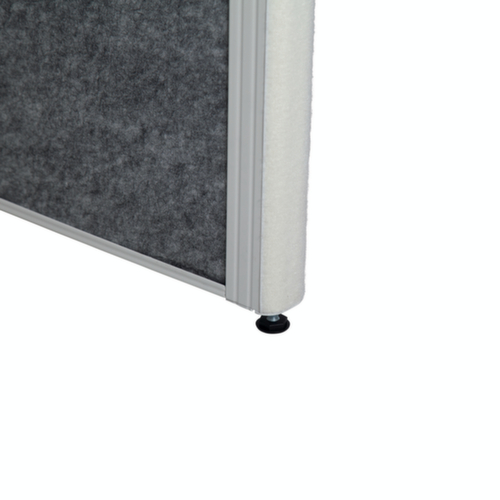 MAUL Stellwand-Tafel MAULconnecto, Höhe x Breite 1800 x 1000 mm, Wand hellgrau/dunkelgrau