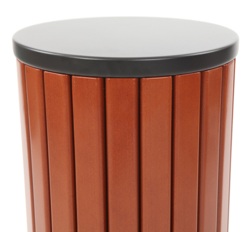 Abfallbehälter für außen, 33 l, Holzoptik