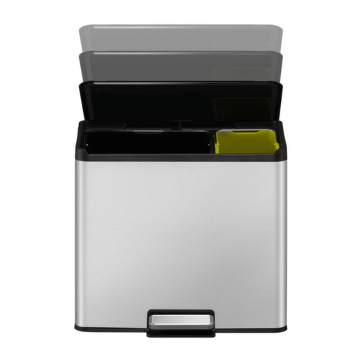 Tretabfallsammler EKO mit fingerabdruckfester Beschichtung, Inhalt 1 x 20 l/ 1 x 9 l