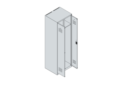 C+P Spind Classic Plus für Schwarz-Weiß-Trennung, Abteilbreite 300 mm