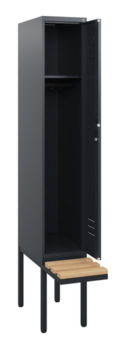 C+P Spind Classic Plus mit Sitzbank, Abteilbreite 300 mm