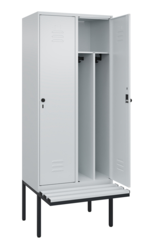 C+P Sitzbank-Spind Classic Plus für Schwarz-Weiß-Trennung, Abteilbreite 400 mm