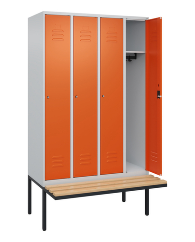 C+P Spind Classic Plus mit Sitzbank, Abteilbreite 300 mm