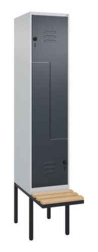 C+P Z-Spind Classic Plus mit untergebauter Sitzbank, Abteilbreite 400 mm