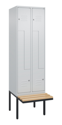 C+P Z-Spind Classic Plus mit untergebauter Sitzbank, Abteilbreite 300 mm