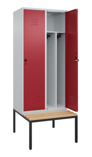 C+P Sitzbank-Spind Classic Plus für Schwarz-Weiß-Trennung, Abteilbreite 400 mm