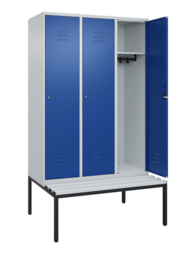 C+P Spind Classic Plus mit Sitzbank, Abteilbreite 400 mm