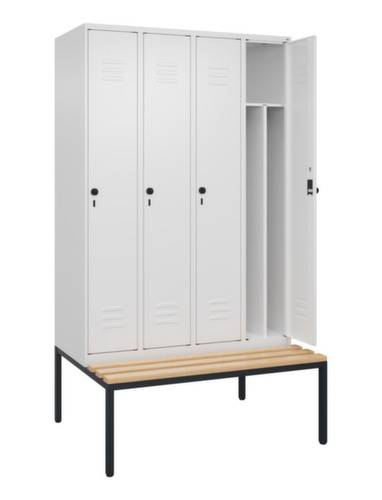 C+P Sitzbank-Spind Classic Plus für Schwarz-Weiß-Trennung, Abteilbreite 300 mm