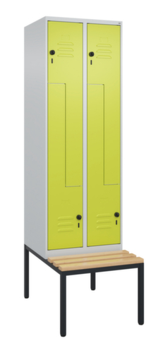 C+P Z-Spind Classic Plus mit untergebauter Sitzbank, Abteilbreite 300 mm