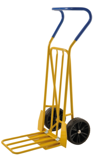 Kongamek Sackkarre mit Klappschaufel, Traglast 250 kg, Polyurethan-Bereifung