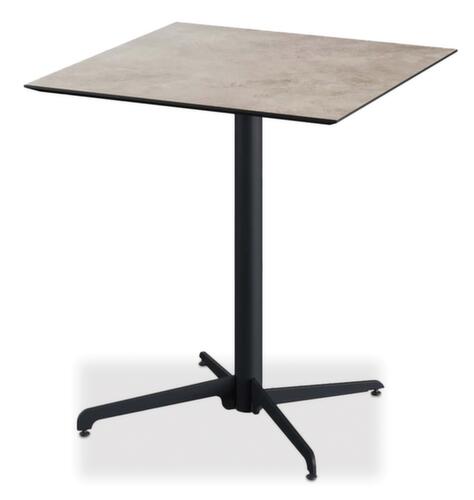 VEBA Bistrotisch Essentials X Cross, Breite x Tiefe 700 x 700 mm, Platte Moonstone
