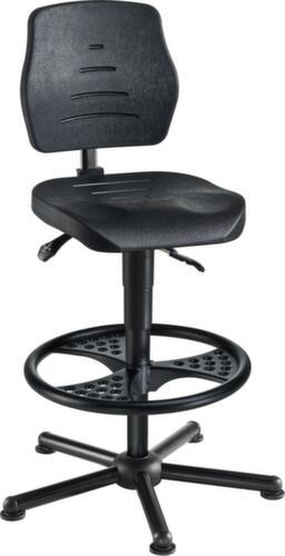 meychair Arbeitsdrehstuhl Workster Pro W15, Sitz PU-Schaum schwarz, mit Gleitern