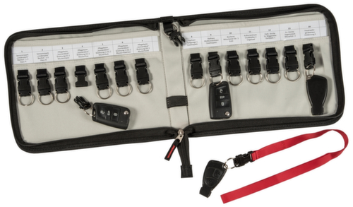 EICHNER Schlüsselmappe aus Polyester in schwarz/rot