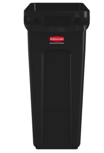 Rubbermaid Wertstoffsammler Slim Jim® mit Lüftungskanälen, 60 l, schwarz