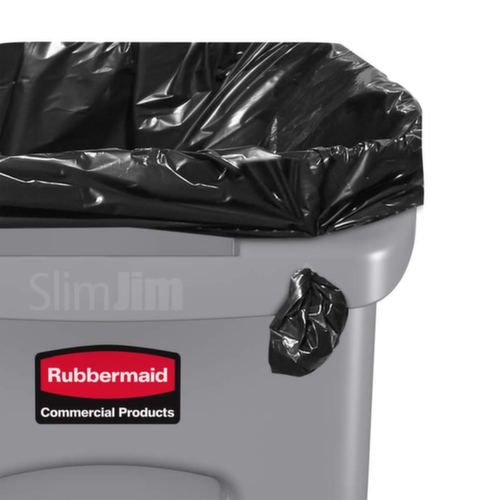 Rubbermaid Wertstoffsammler Slim Jim® mit Lüftungskanälen, 60 l, schwarz